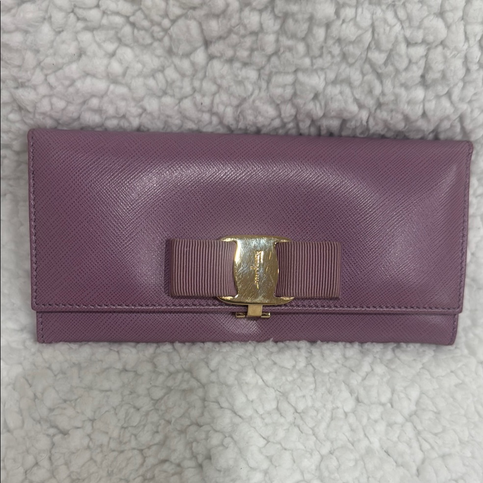 Purple Leather Women's Clutch